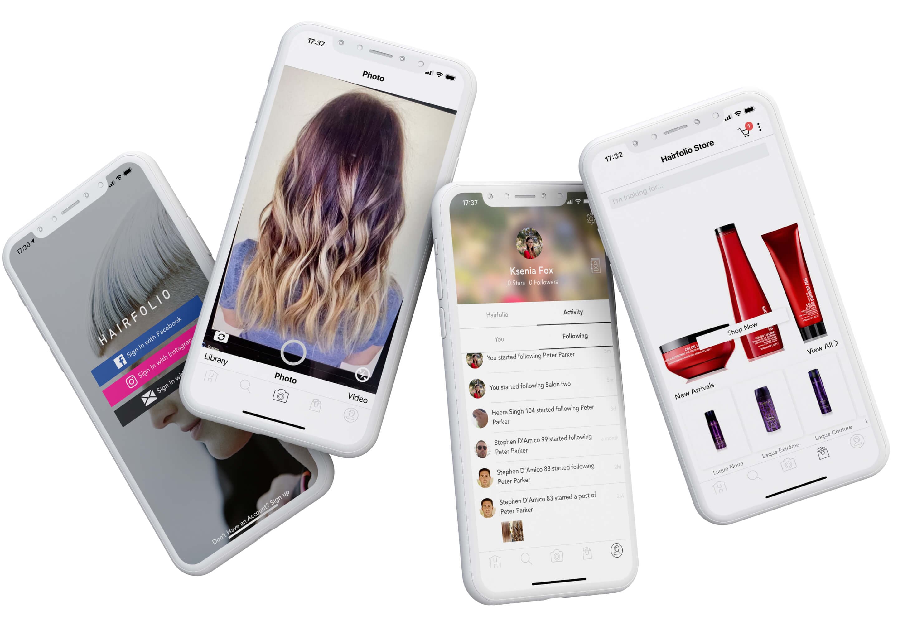 Mobile UI for hair application