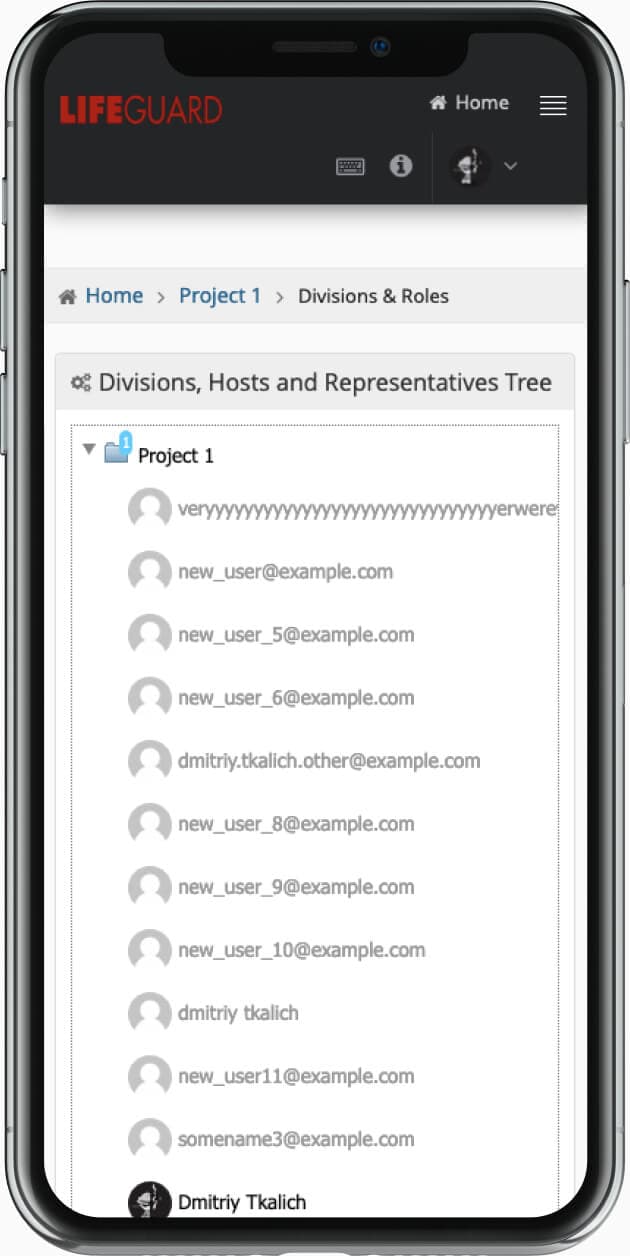 Divisions and roles of network settings in security tool