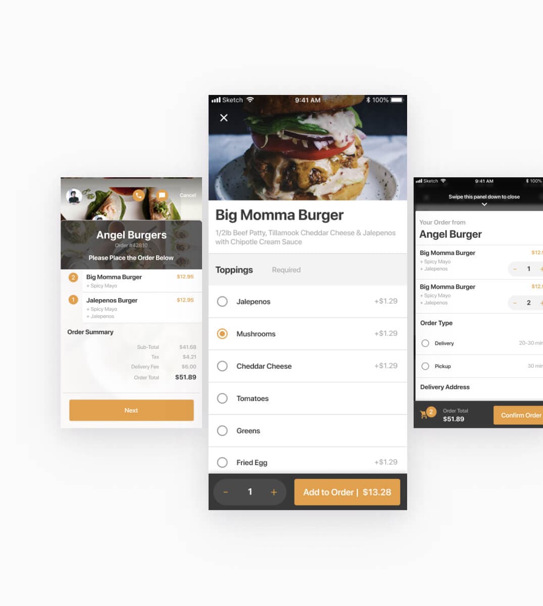 React native food delivery app