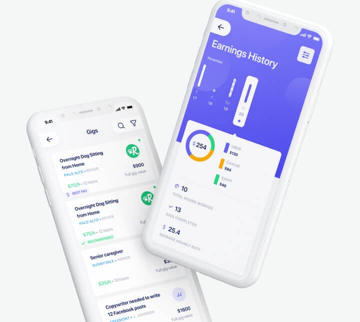 Mobile app to get the most of work gigs