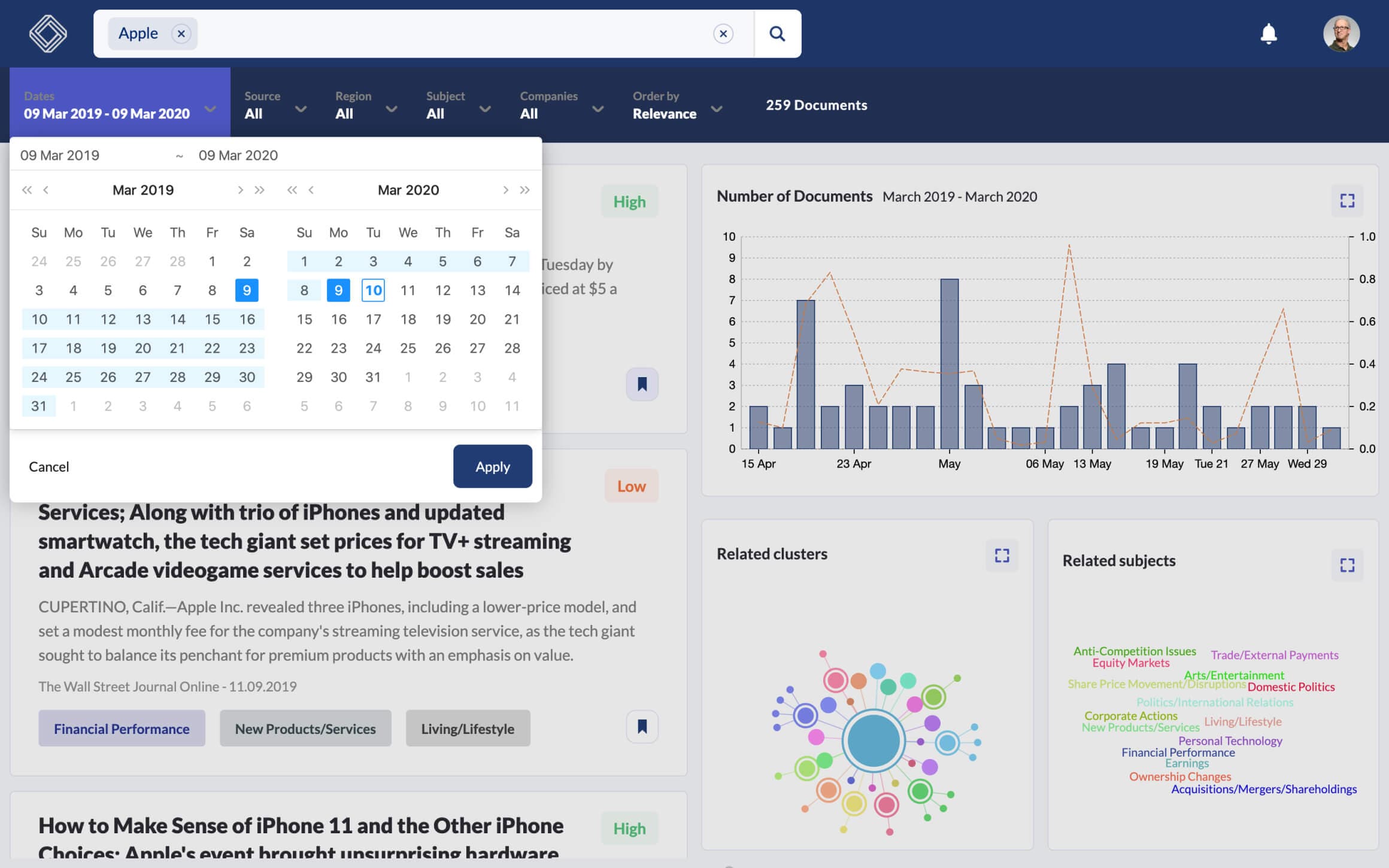 Design of date picker for a web app