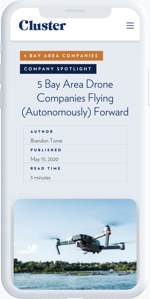 A blog article about 5 bay area drone companies flying forward