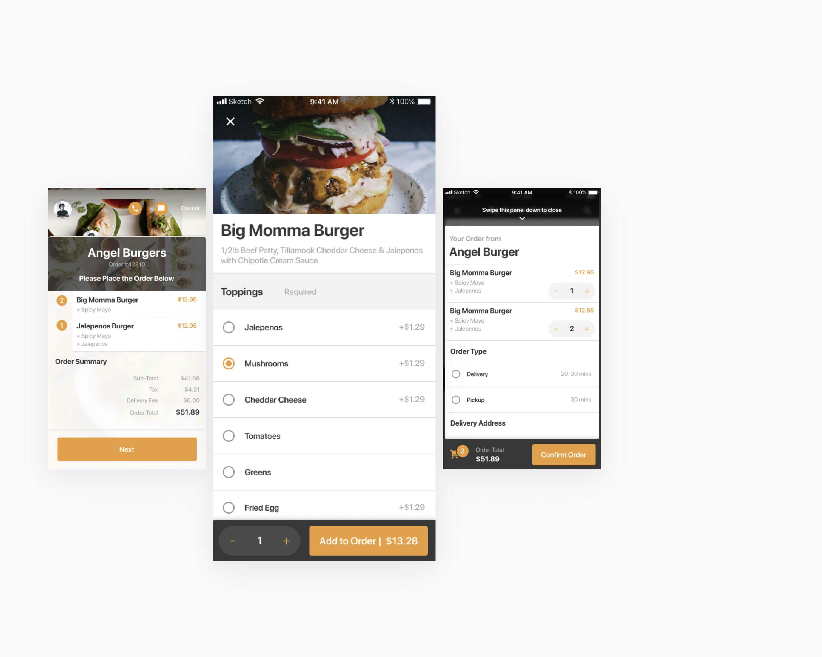 React native food delivery app