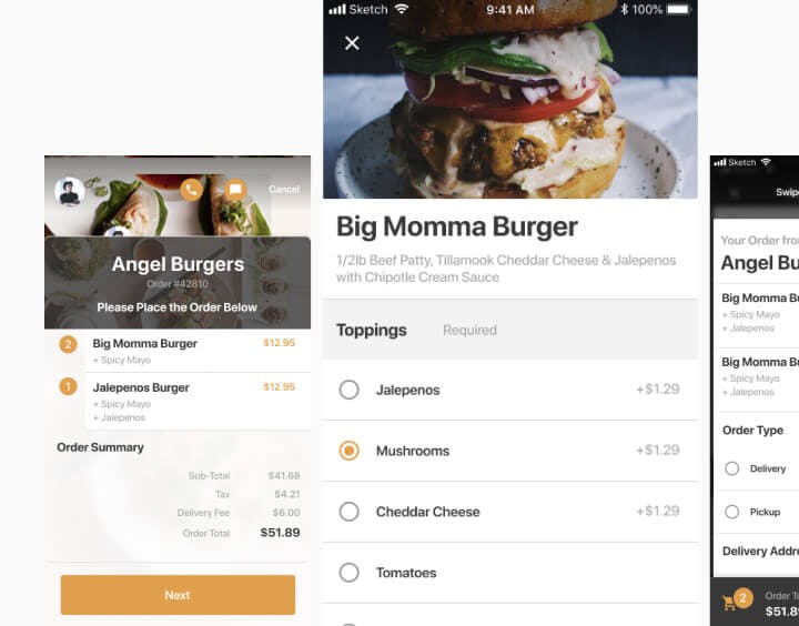 React native food delivery app